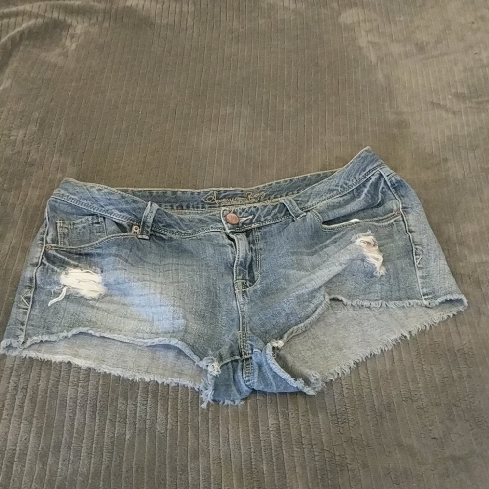 American Rag Come, denim distress shorts